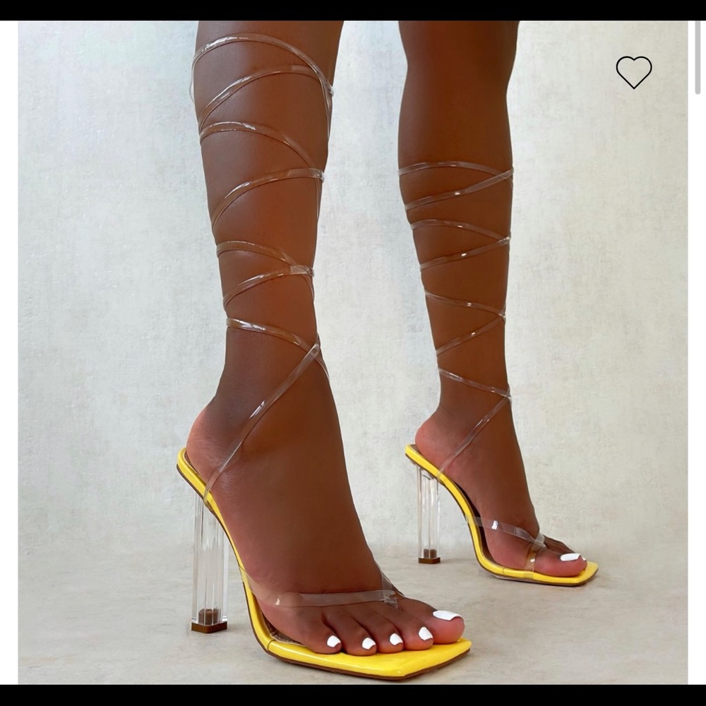 Hello strappy clear heel (New)